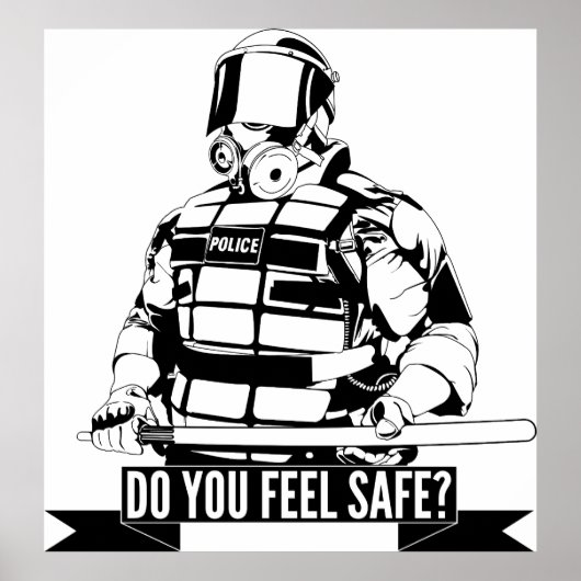 占拠ストップ運動のための警察の残虐行為アート ポスター (正面)