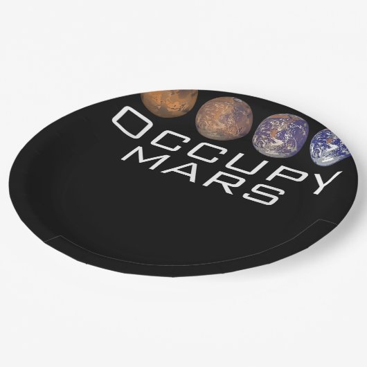 占拠火星がGraphic Outer Space Planet Scを植民地化 ペーパープレート (アングル)