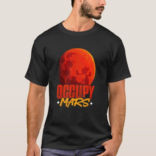占拠火星惑星天文学火星 Tシャツ (正面)