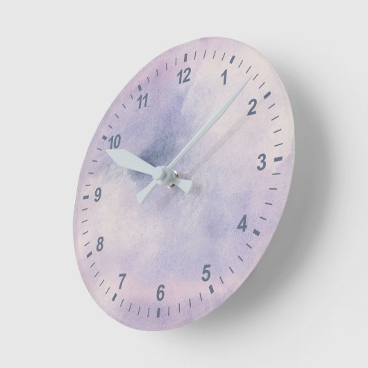 占星家紫色及び青| ラウンド壁時計 (傾斜)