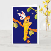 "占星家"の空白のな挨拶状 カード (黄色い花)