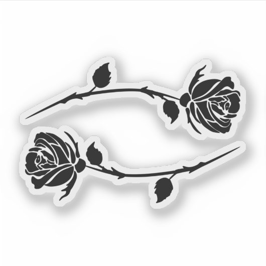 占星術がんフローラ〔占星術の〕十二宮図徴候 シール (正面)