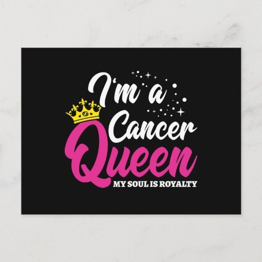 占星術がん誕生日クイーン〔占星術の〕十二宮図6月7日 ポストカード (正面)