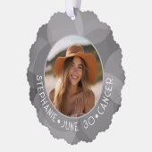 占星術がん〔占星術の〕十二宮図サイン写真カスタム誕生日 オーナメントカード (左)