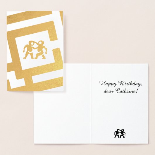 占星術のな印のジェミニホイルの装飾のカスタムの文字 箔カード (ディスプレー)