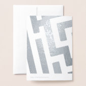 占星術のな印の牡羊座の銀の装飾のカスタムの文字 箔カード (裏面封筒付き)