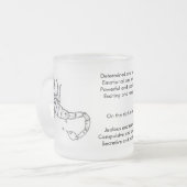 占星術のシンボルや象徴2、断固としたおよびforcefulEm… フロストグラスマグカップ (正面左)