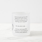 占星術のシンボルや象徴2、断固としたおよびforcefulEm… フロストグラスマグカップ (中央)