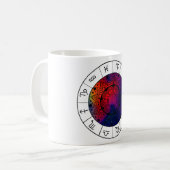 占星術のホイール - 十二星座 コーヒーマグカップ (正面左)