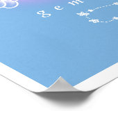 占星術のポスターと誕生の花 – Gemini ポスター (角)