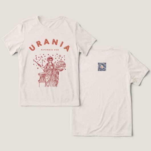 占星術のムーサ、ウラニアTシャツ トライブレンドTシャツ (デザイン正面&裏面)