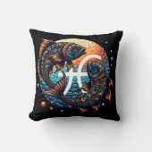 占星術の占星術サインピセス〔占星術の〕十二宮図 クッション (正面)