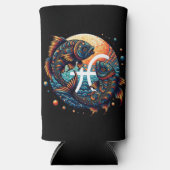 占星術の占星術サインピセス〔占星術の〕十二宮図 スリム缶クーラー (正面)