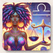 占星術の占星術サインリブラ〔占星術の〕十二宮図 コースター (正面)