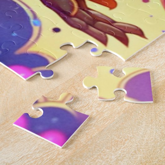 占星術の占星術サインリブラ〔占星術の〕十二宮図 ジグソーパズル (側面)