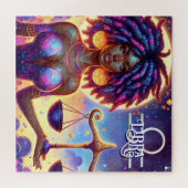 占星術の占星術サインリブラ〔占星術の〕十二宮図 ジグソーパズル (横)