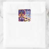 占星術の占星術サインリブラ〔占星術の〕十二宮図 スクエアシール (バッグ)