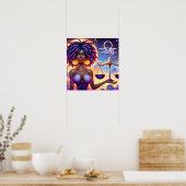 占星術の占星術サインリブラ〔占星術の〕十二宮図 ポスター (キッチン)