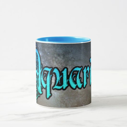 占星術の印のアクエリアスのコーヒー・マグ マグカップ (中央)