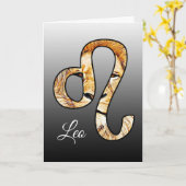 占星術の印のレオのバースデー・カード カード (黄色い花)