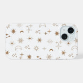 占星術の星のパターン iPhone 15ケース (裏面横)
