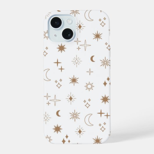 占星術の星のパターン iPhone 15ケース (裏面)
