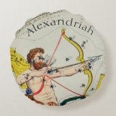 占星術の星図射手座 ラウンドクッション (裏面)