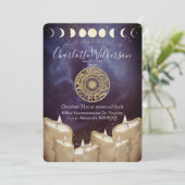 占星術の星座神秘的な誕生日 招待状 (スタンド正面)