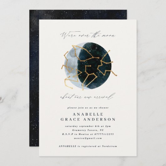 占星術の水彩月の星 (正面/裏面)