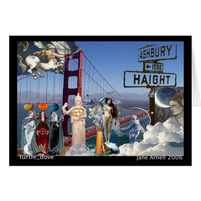 占星術の芸術の図表のコラージュ (正面横)