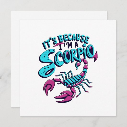 占星術の蠍座ビベスヴィンテージ〔占星術の〕十二宮図標識 招待状 (正面/裏面)