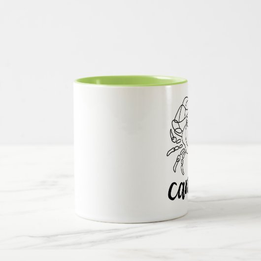 占星術の誕生徴候がん色緑〔占星術の〕十二宮図 ツートーンマグカップ (中央)