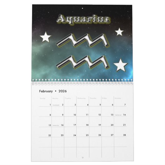 占星術の カレンダー (2月 2026)