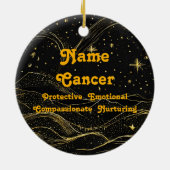 〔占星術の〕十二宮図がんパーソナライズされた占星術オーナメント セラミックオーナメント (裏面)
