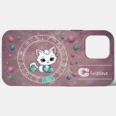 〔占星術の〕十二宮図がん可愛いキャットホイール星占い Case-Mate iPhoneケース (裏面 (横))