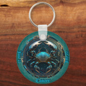 〔占星術の〕十二宮図がん名前をカスタムする、DATE キーホルダー (正面)