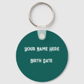 〔占星術の〕十二宮図がん名前をカスタムする、DATE キーホルダー (裏面)