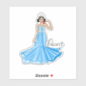 〔占星術の〕十二宮図がん女神のアカガニカスタム病 シール (シート)