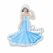 〔占星術の〕十二宮図がん女神のアカガニカスタム病 シール (正面)