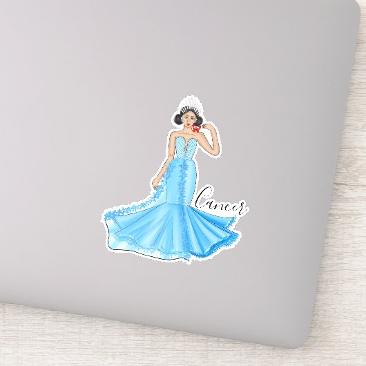 〔占星術の〕十二宮図がん女神のアカガニカスタム病 シール (詳細)