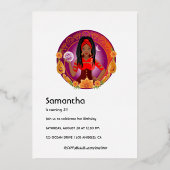 〔占星術の〕十二宮図がん誕生日パーティー 箔招待状 (裏面)