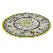 (占星術の)十二宮図のまな板 カッティングボード (角)
