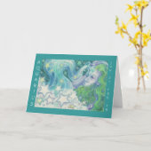 (占星術の)十二宮図のアクエリアスの「ハッピーバースデー」の挨拶状 カード (黄色い花)