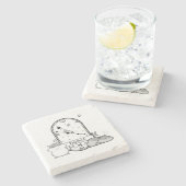 〔占星術の〕十二宮図のサインとマッチするペット。タウロス – Hamster.w ストーンコースター (横)