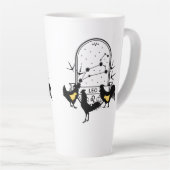 〔占星術の〕十二宮図のサインとマッチするペット。レオ – チキン.w カフェラテマグ (右アングル)