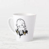 〔占星術の〕十二宮図のサインとマッチするペット。レオ – チキン.w カフェラテマグ (左アングル)