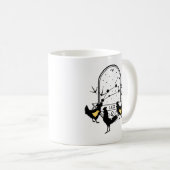 〔占星術の〕十二宮図のサインとマッチするペット。レオ – チキン.w コーヒーマグカップ (正面右)