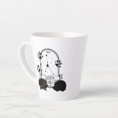 〔占星術の〕十二宮図のサインとマッチするペット。癌 – Hedgehog.w カフェラテマグ (左アングル)
