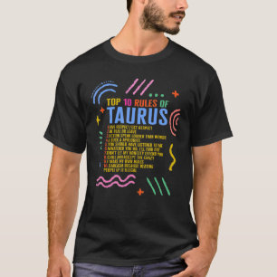 〔占星術の〕十二宮図のサイントップ10ルールTaurus Sunflower Astro Tシャツ