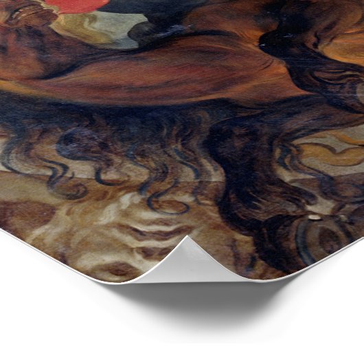 〔占星術の〕十二宮図のシンボルや象徴からのがん ポスター (角)